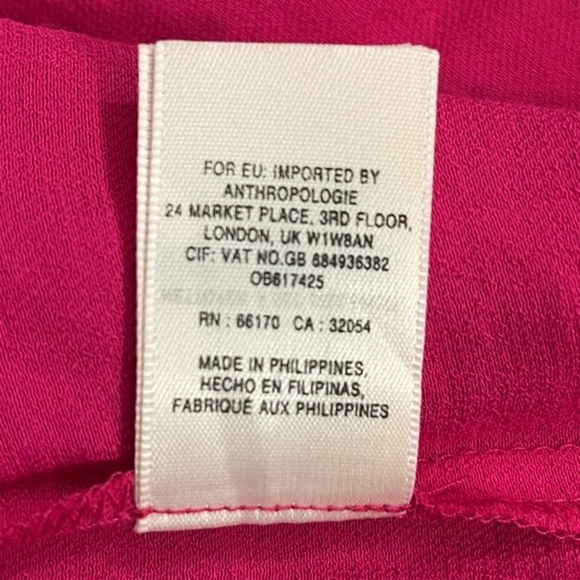 NWT Anthropologie Maeve Brin Pink Rose Strapless Wide Crop Leg Jumpsuit Sz 0 - Picture 11 of 14